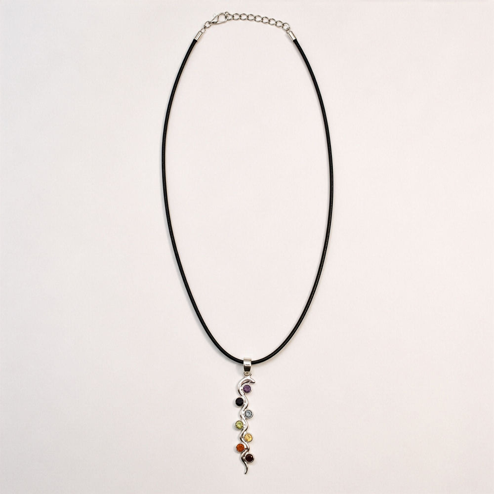 Snake Chakra Pendant | Silver Plated | 45cm Cord