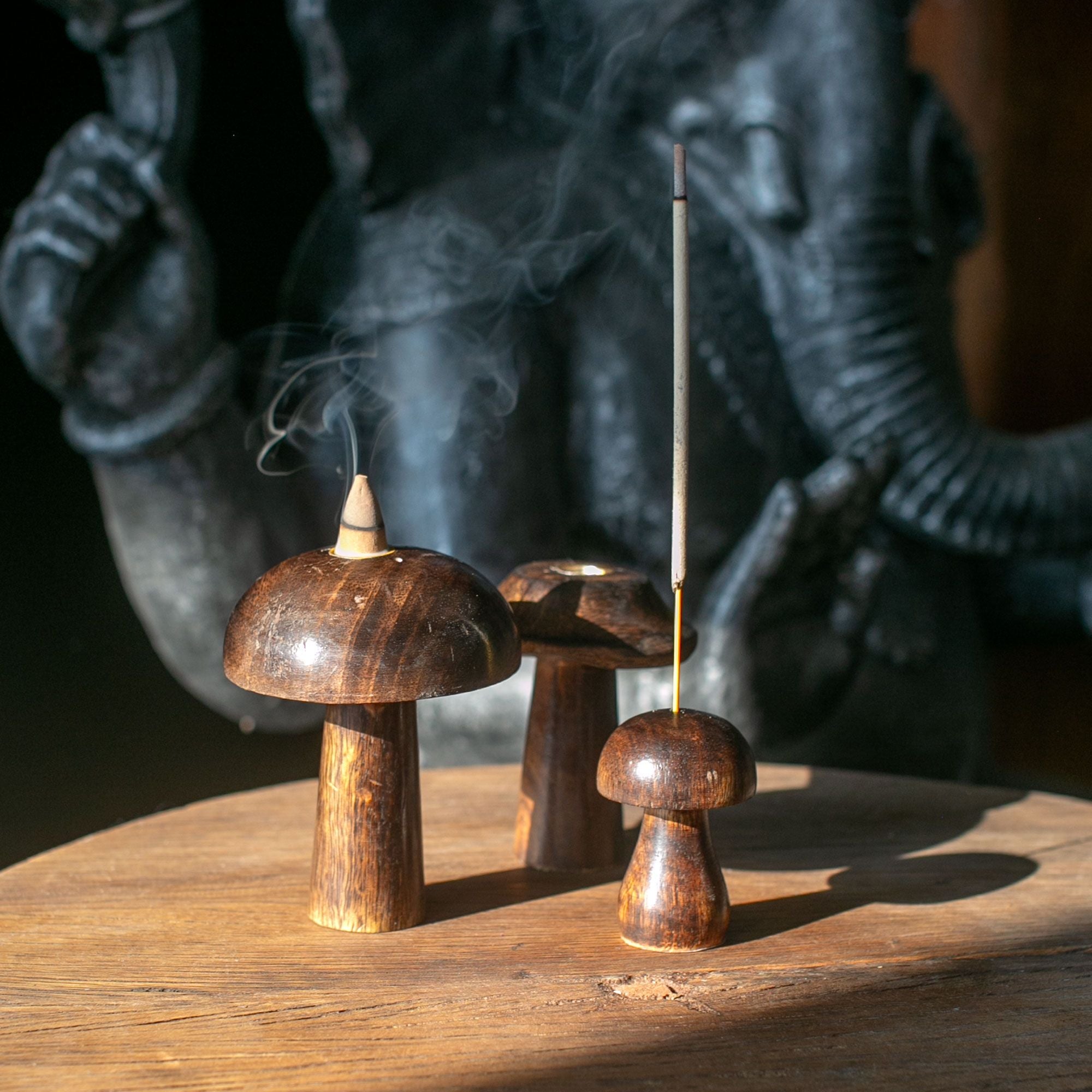 Set of 3 Mini Incense Mushrooms