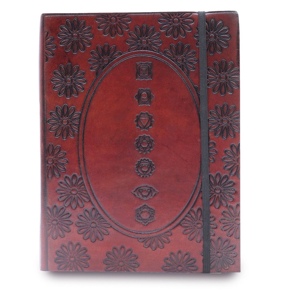 Chakra Mandala Notebook with Strap - Medium