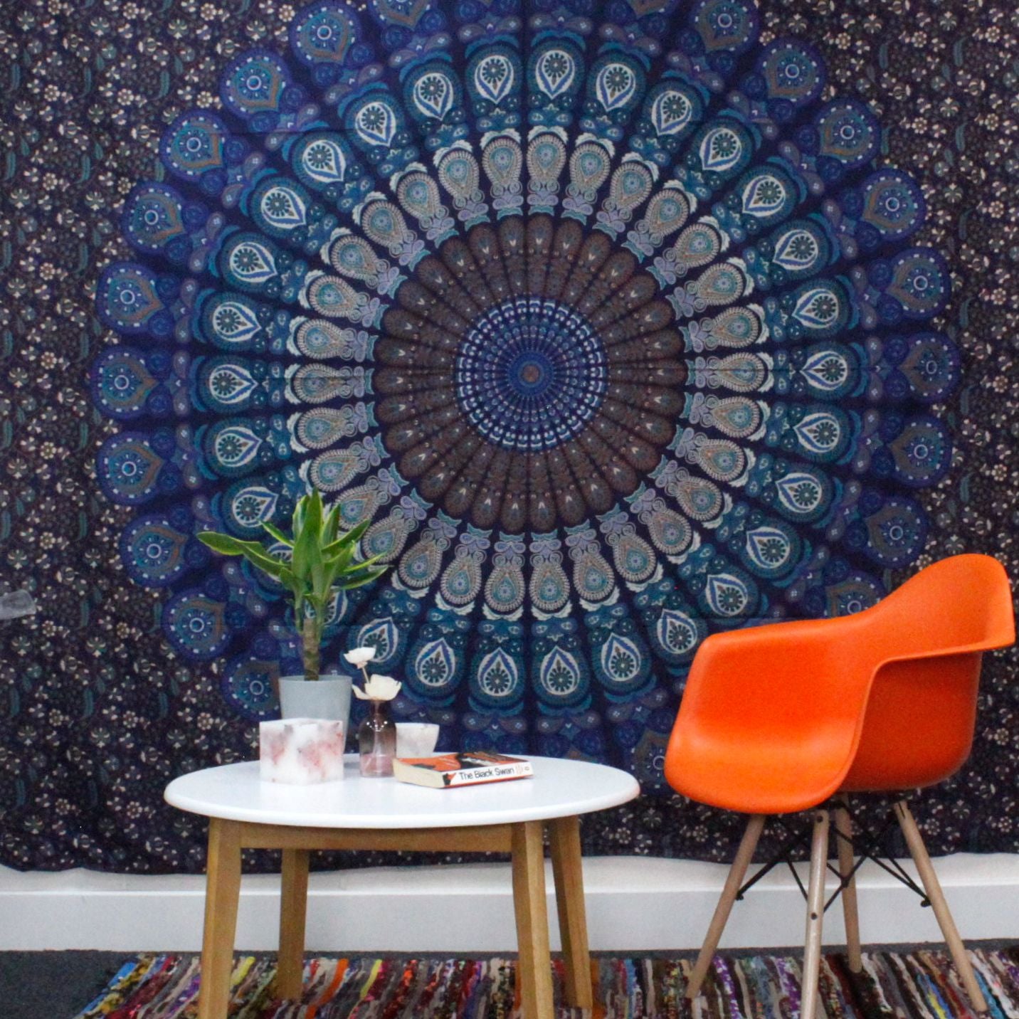Classic Mandala Double Cotton Bedspread Wall Hanging