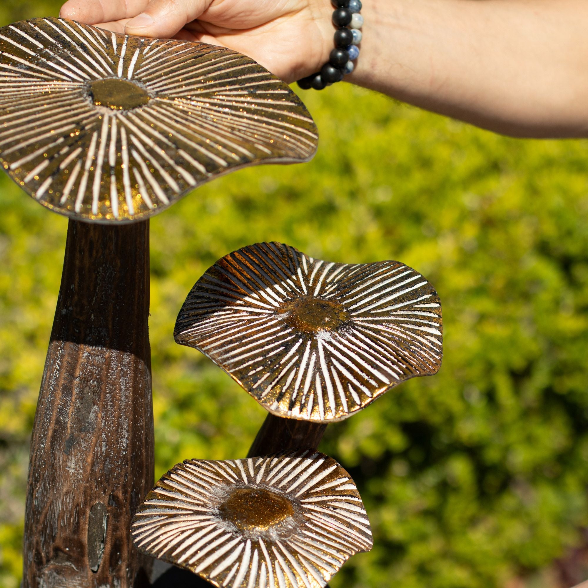 The Gilded Grove — Large Natural Mushroom Sculpture