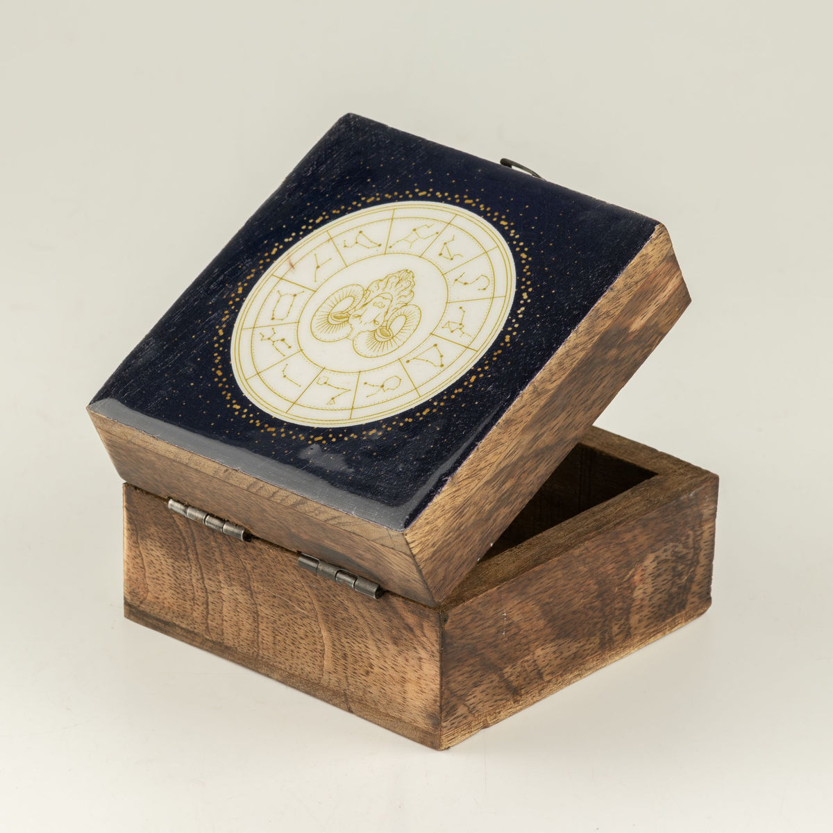 Aries Small Enamelled Keepsake Box