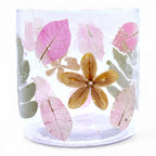 Primavera Natural Floral Glass Candle Holder