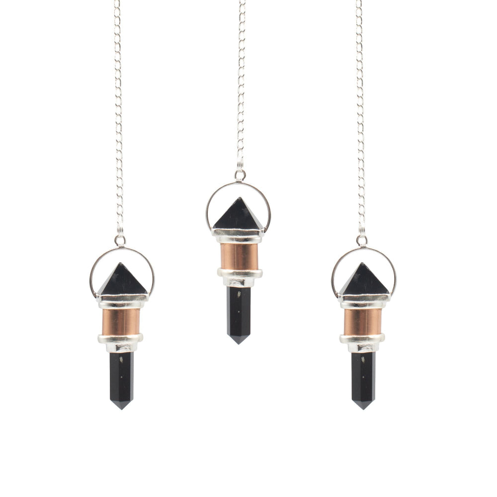 The Night Watcher- Combo Piece Copper Pendulum -  Obsidian