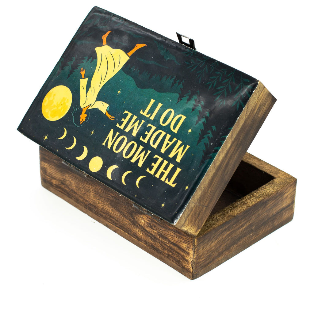 The Moon Made Me Do It Medium Enamelled Box