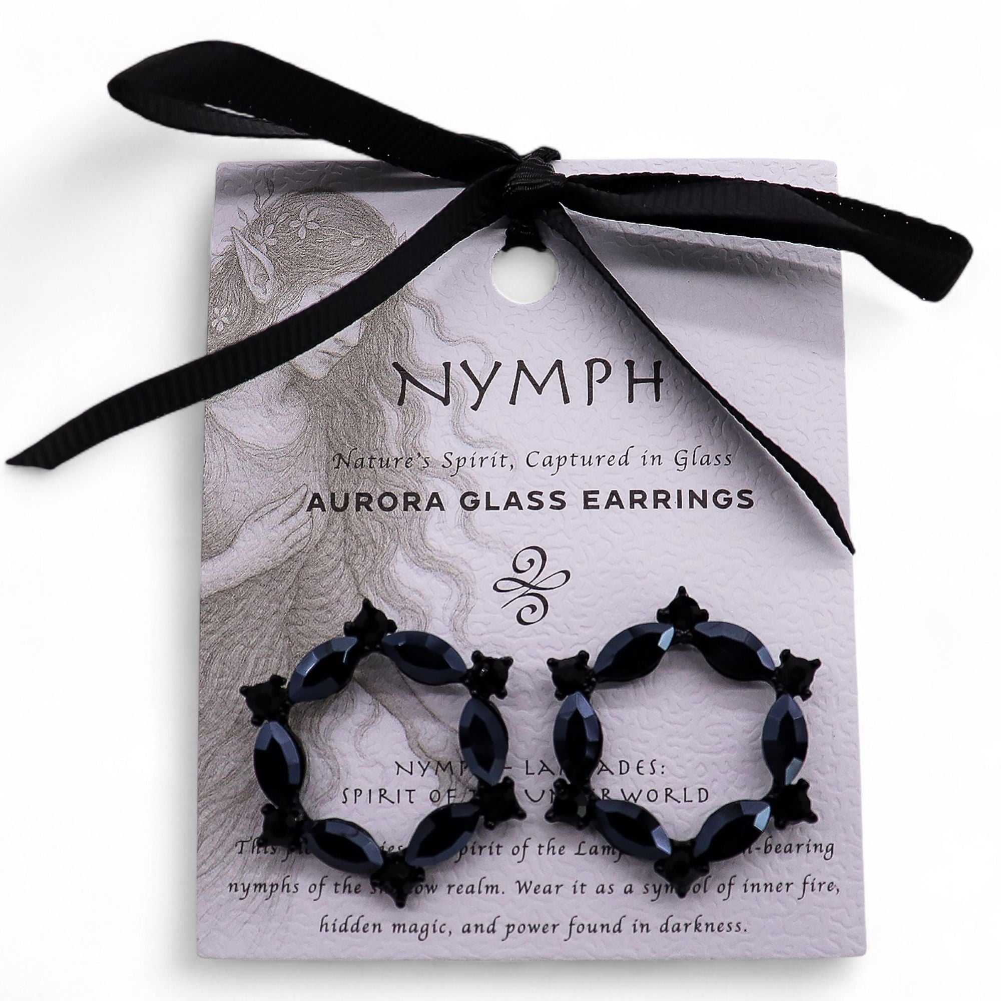 The Jet Nymph — Loop Earrings
