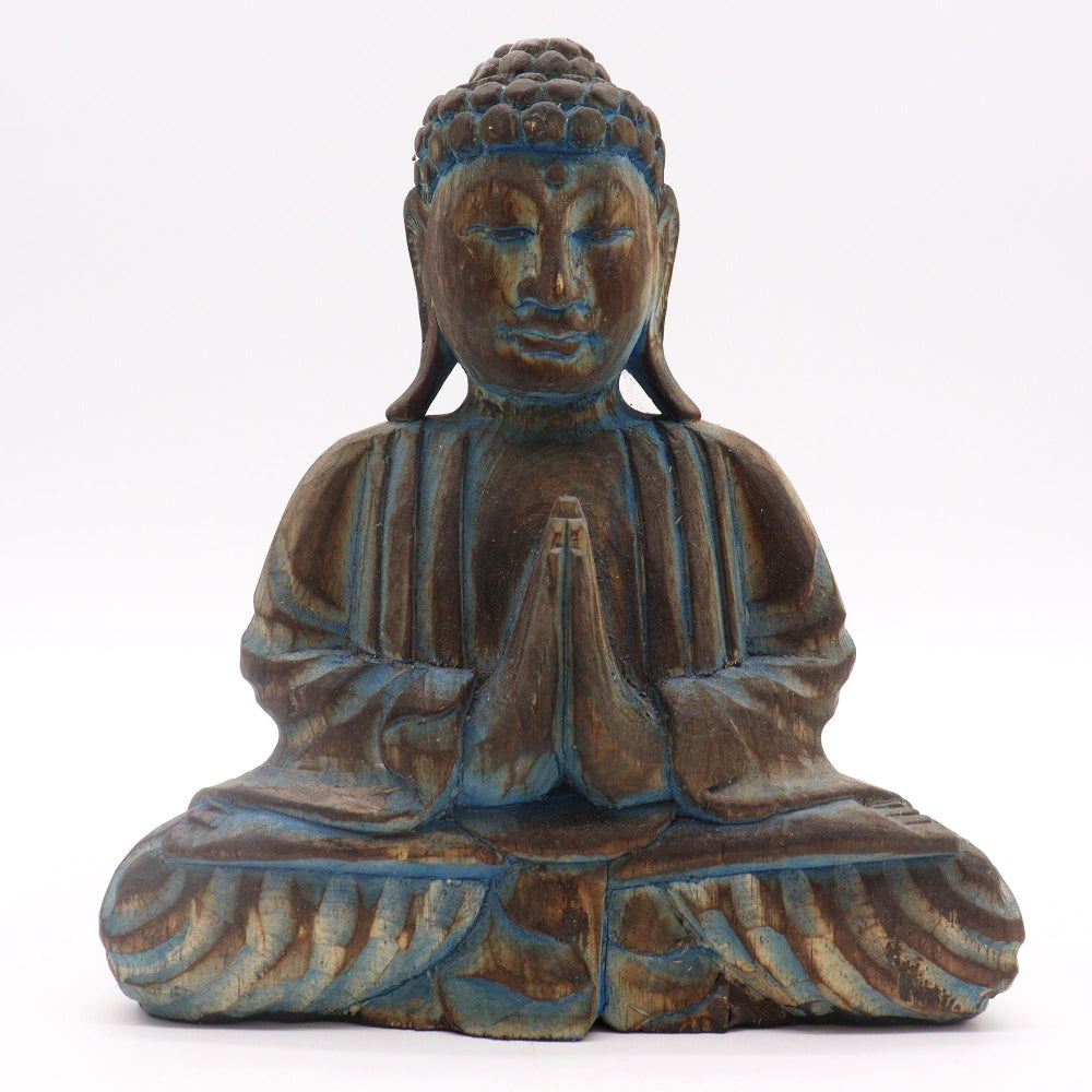 Blue Flower Mandala Buddha Feng Shui Set