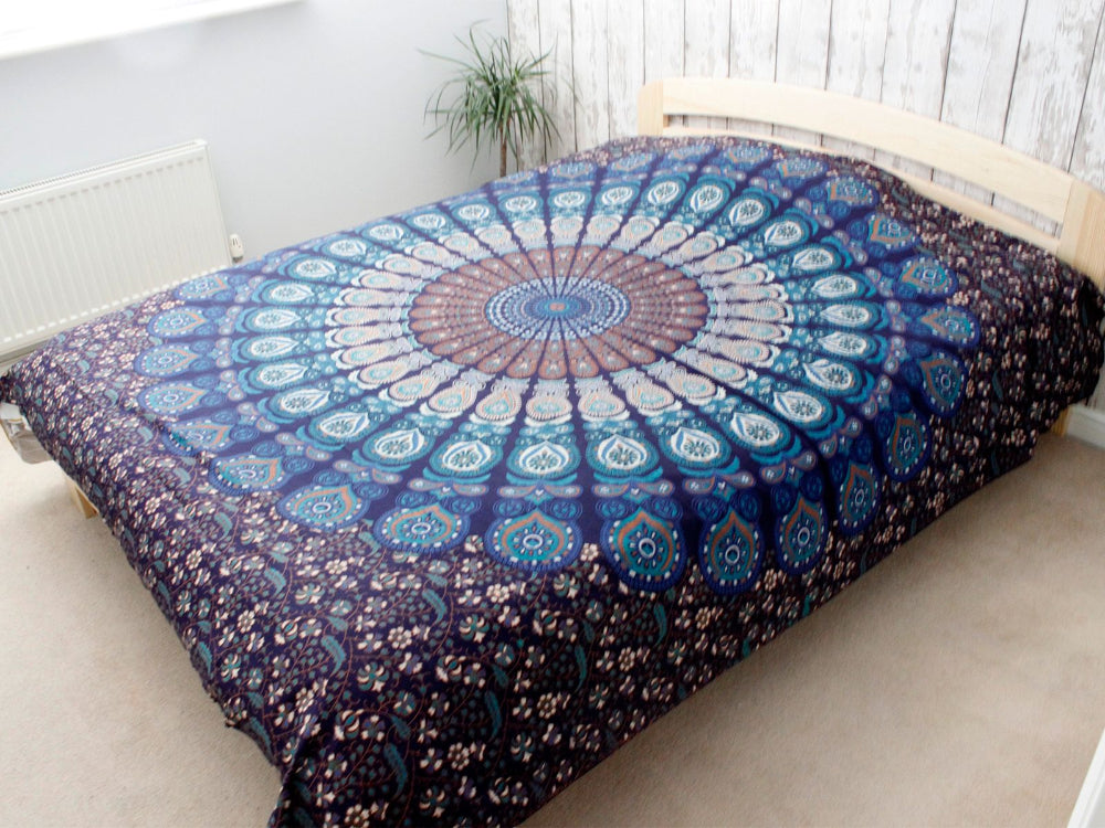 Classic Mandala Double Cotton Bedspread Wall Hanging