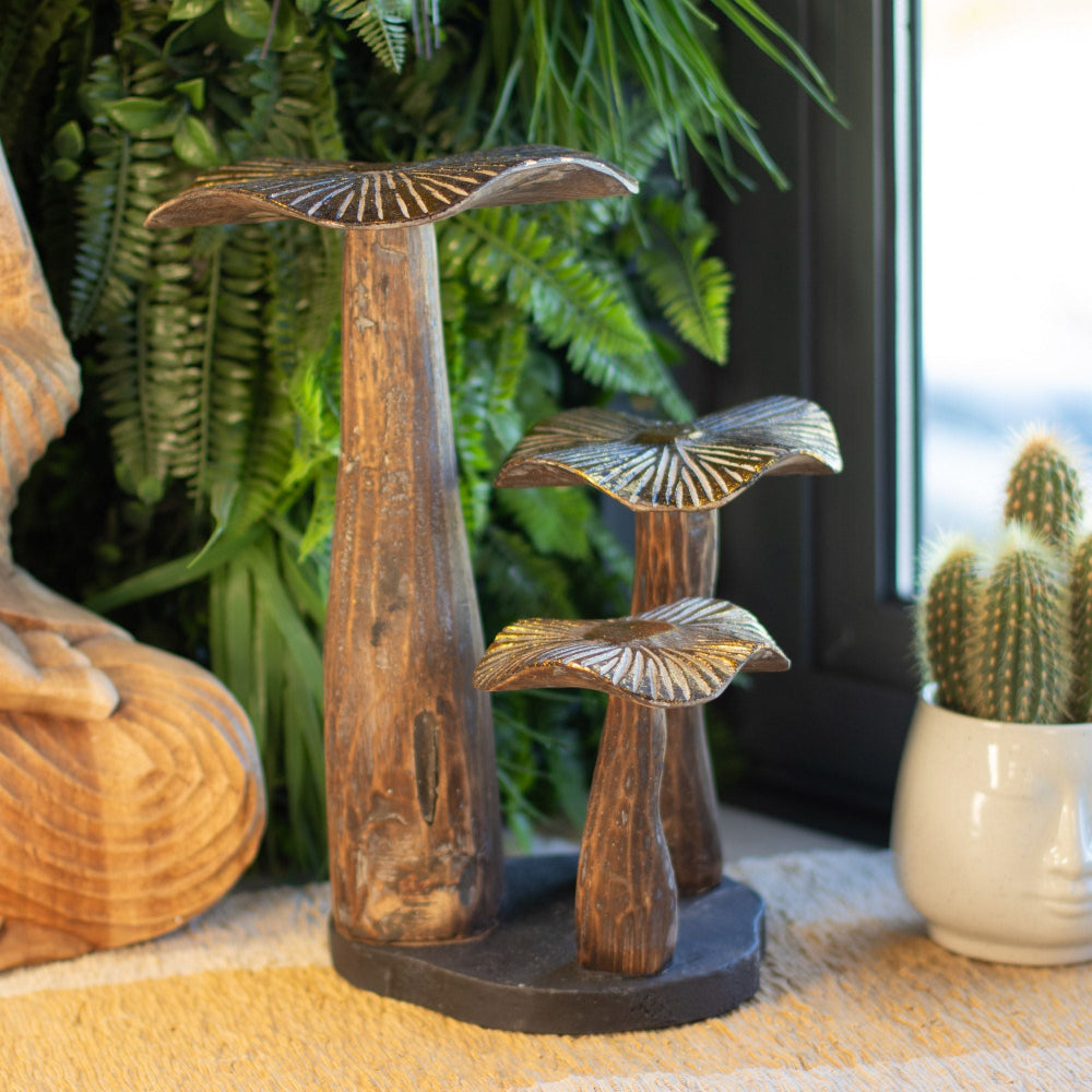 The Gilded Grove — Large Natural Mushroom Sculpture