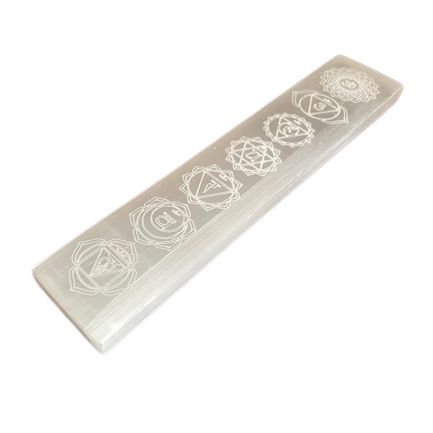 Selenite Flat Bar Charging Plate 20cm | Chakra Design