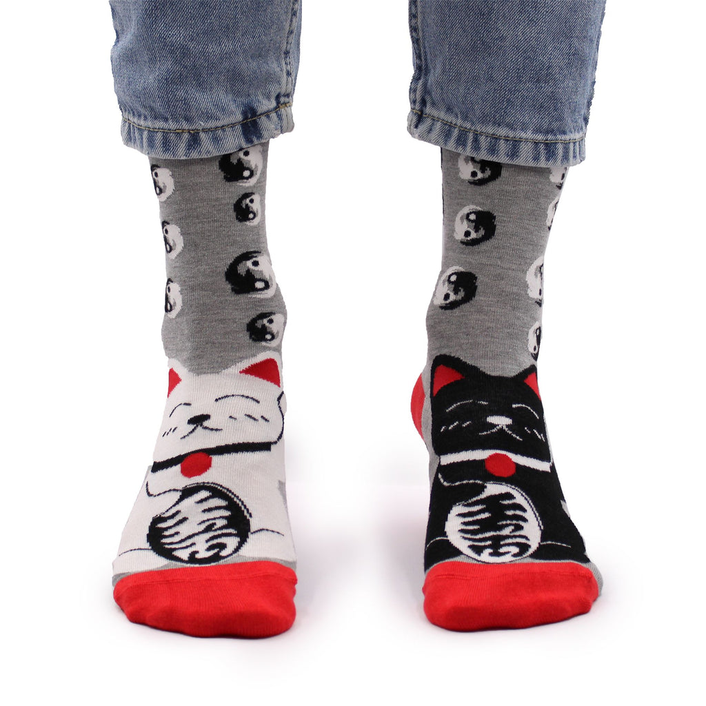 Hop Hare Bamboo Socks Lucky Cats S/M