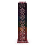 7 Chakras Soapstone Square Tower Incense Holder