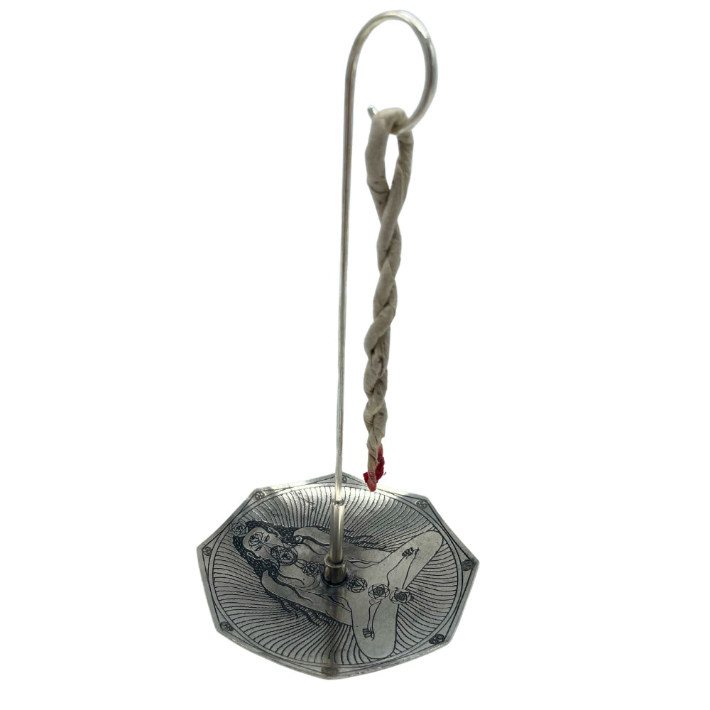 Tantra Yoga Rope Incense and Silver Plated Holder Set