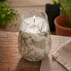 Drawn by Flame — Tall Illustrated Glass Jar Candle