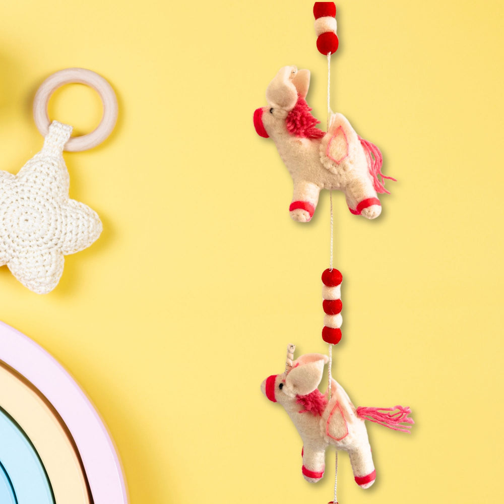 Unicorns Felt Wall Hanging
