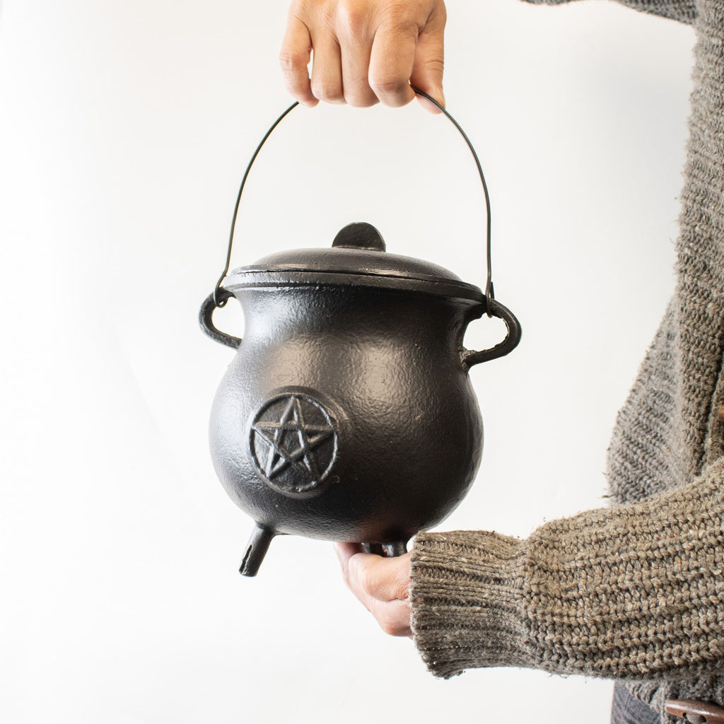 Extra Huge Cast Iron Cauldron with Pentagon