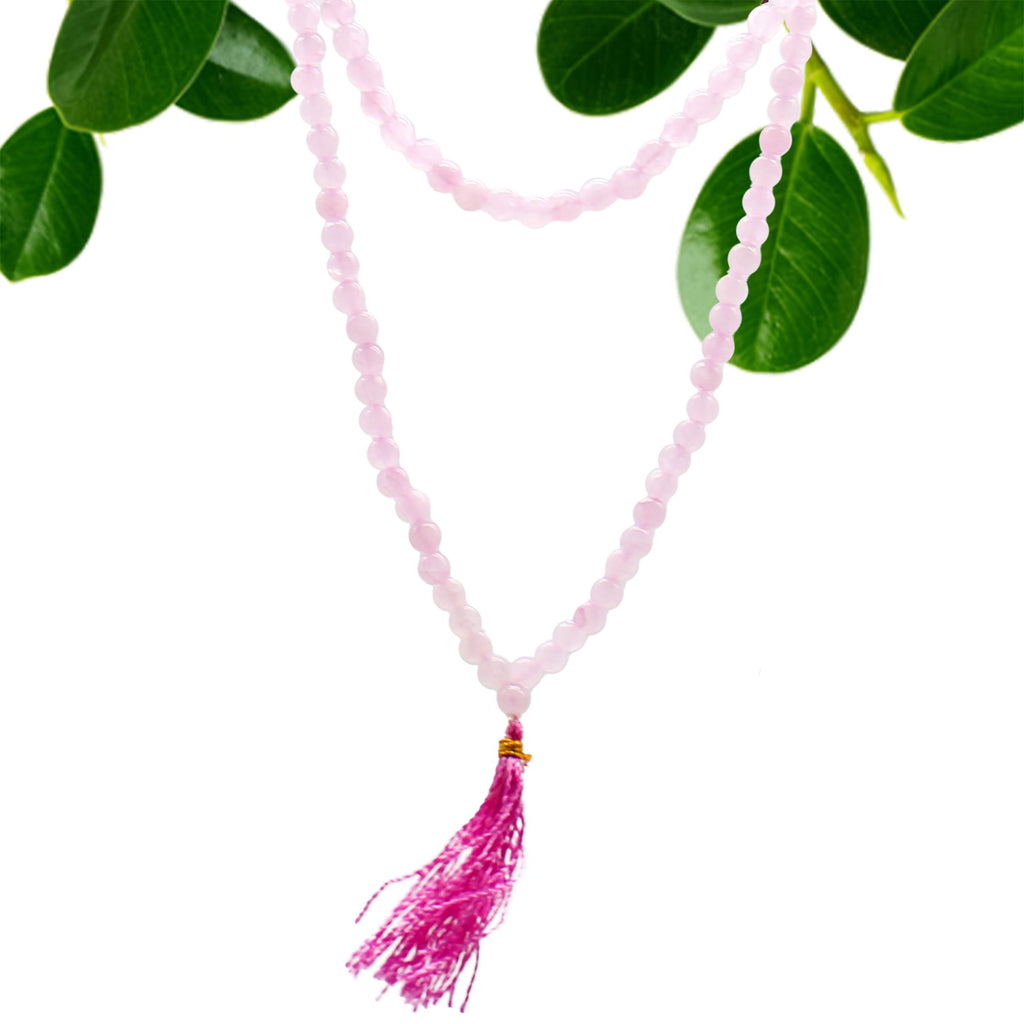 108 Bead Mala Necklace - Rose Quartz