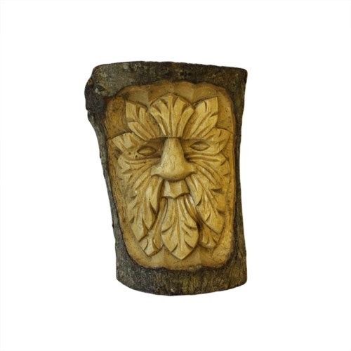 The Green Man — Small Tree Trunk Carving