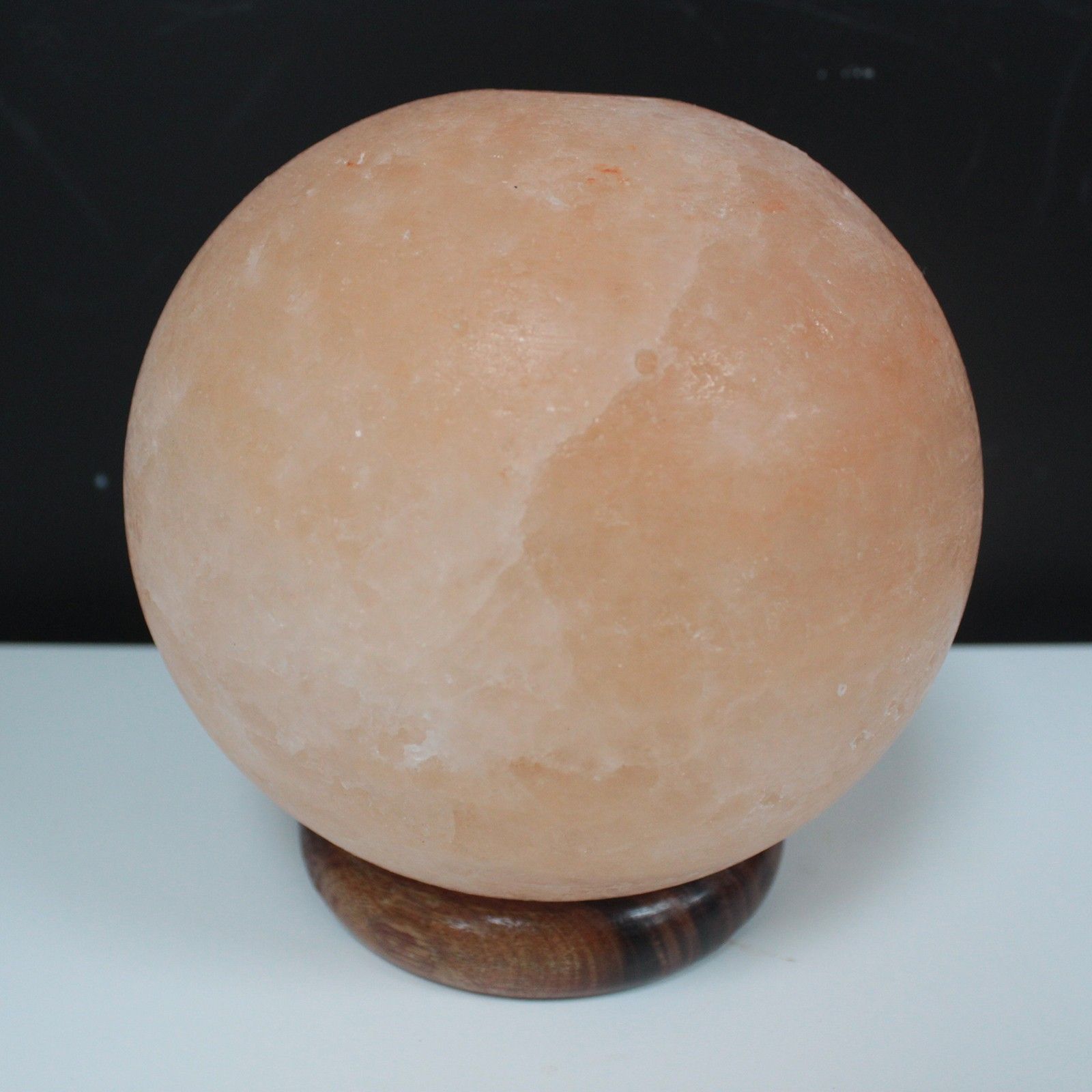 Big Wooden Base Salt Lamp Ball