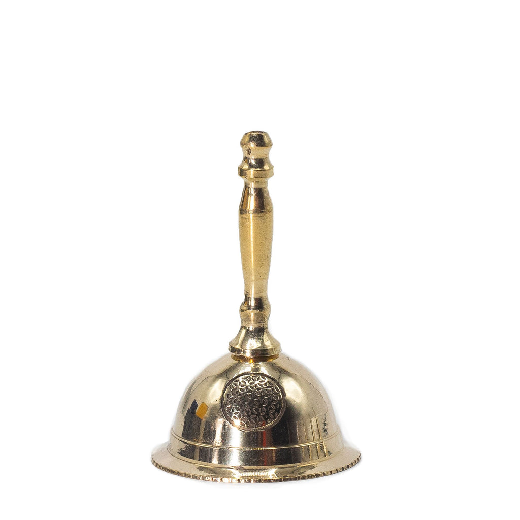 Flower of Life Altar Brass Bell Small