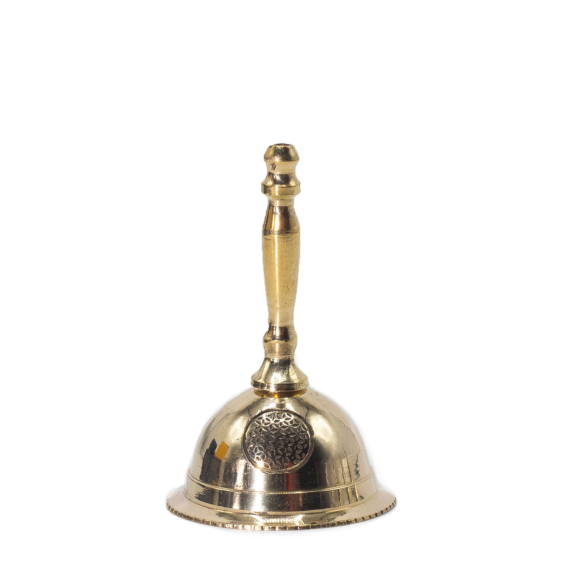 Flower of Life Altar Brass Bell Small