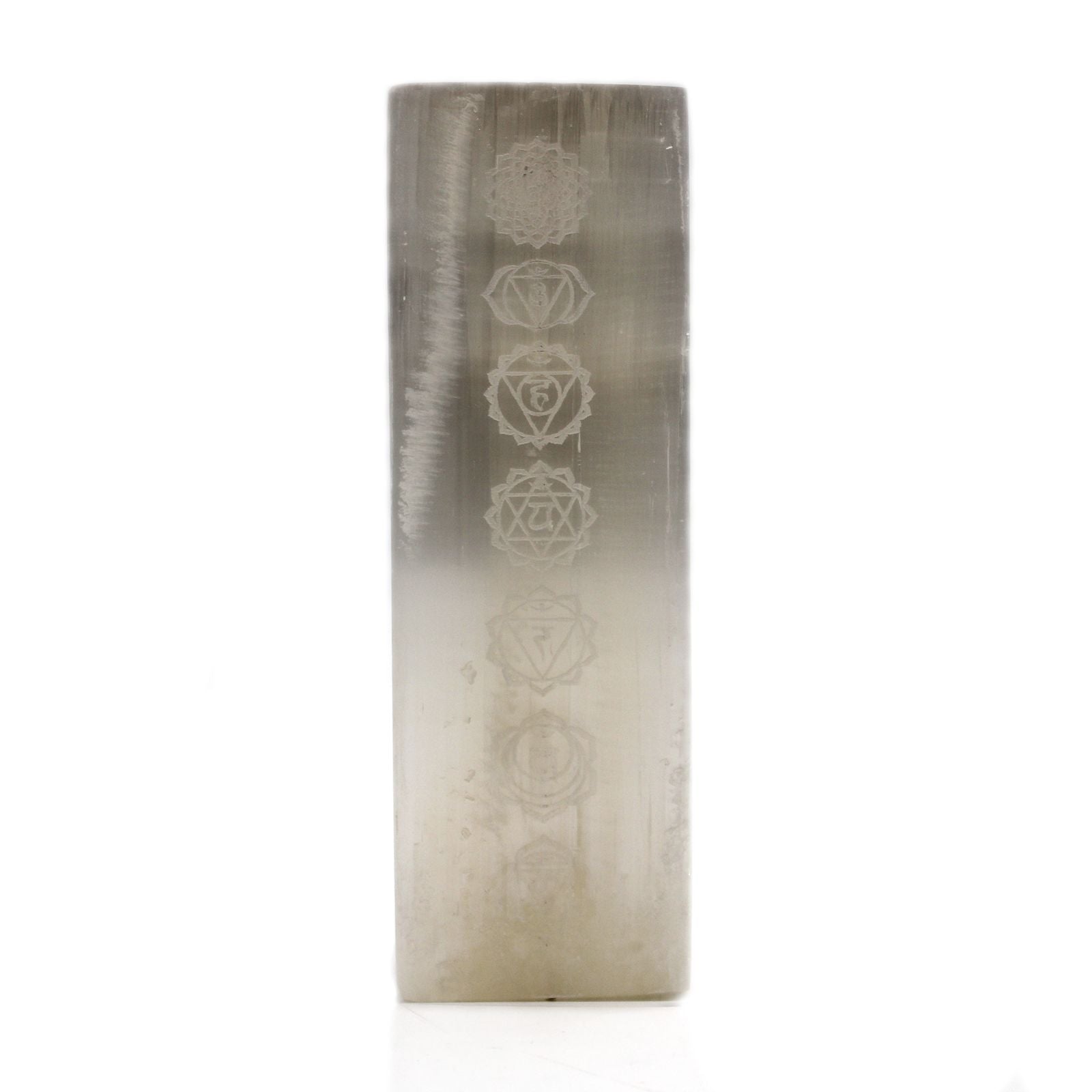 Chakra Lamp Selenite Block Lamp 25cm