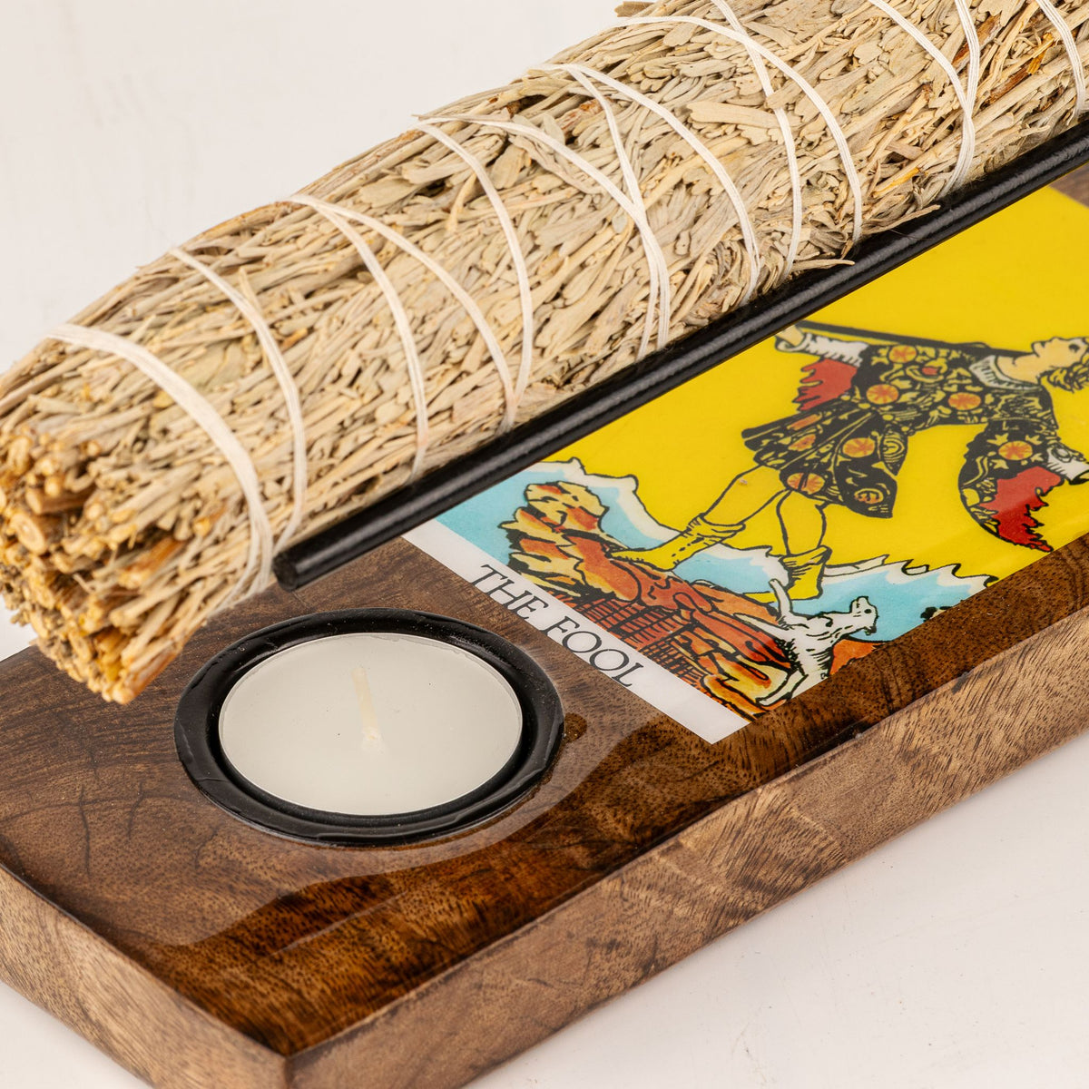 The Fool Large Enamelled Sage Stick Burner