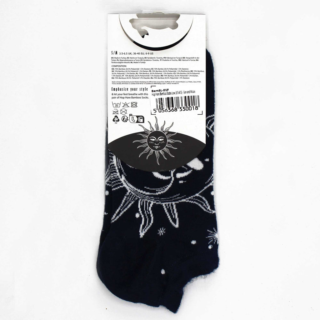 Hop Hare Bamboo Socks Low | Sun & Moon | UK 3.5–6.5