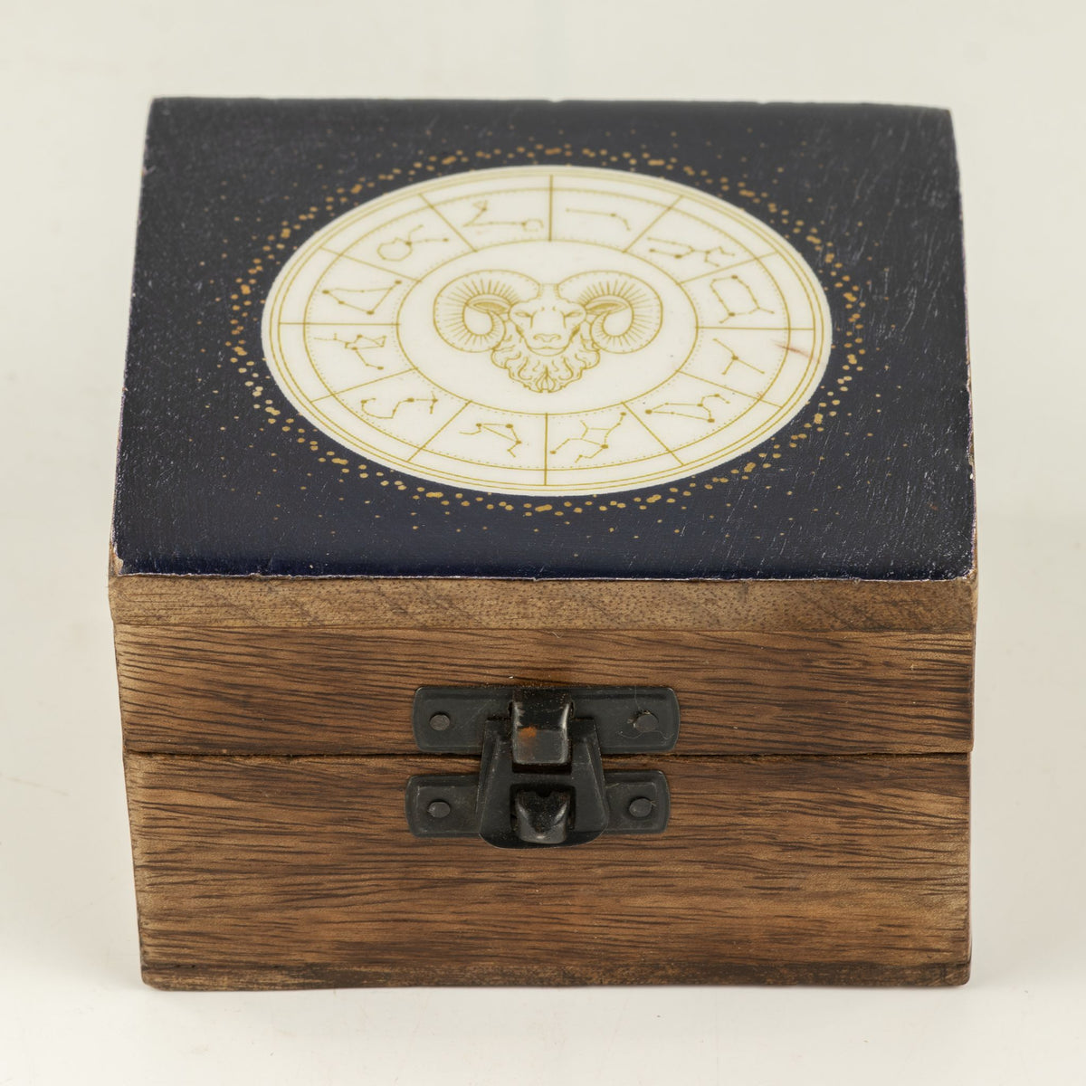 Aries Small Enamelled Keepsake Box