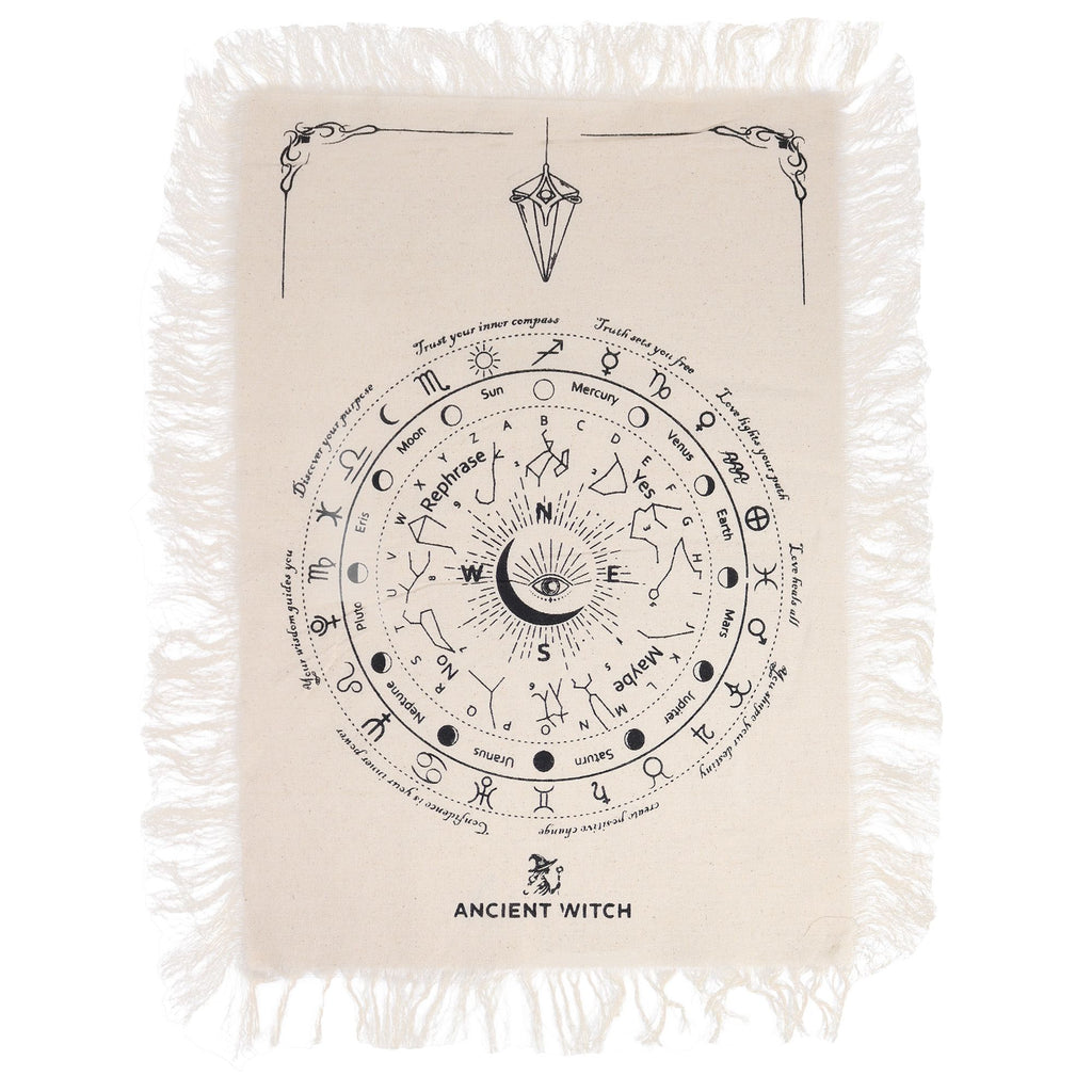 All Seeing Eye Pendulum Divination Cloth | Natural & Black | Ancient Witch