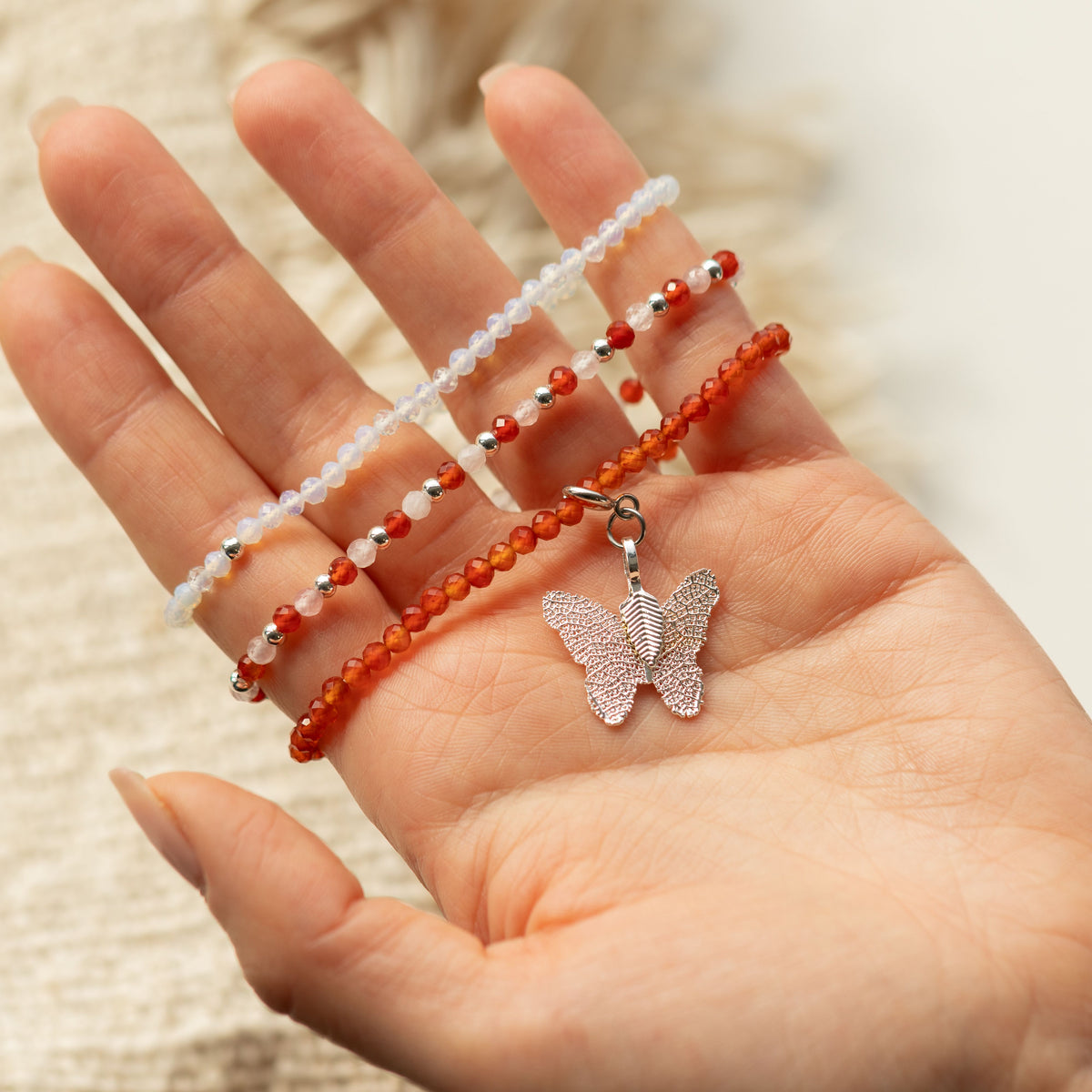 Nymph Spirit Gemstone Bracelet Set - Blood Moon
