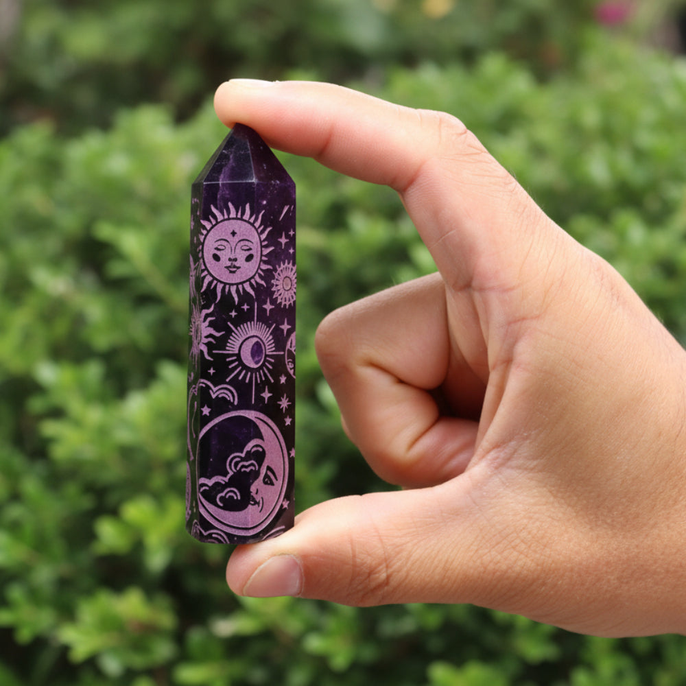 Mystic Story Rose Pink Black Obsidian Point