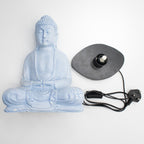 Meditation Buddha Lamp | Sky Blue | Oval Stand