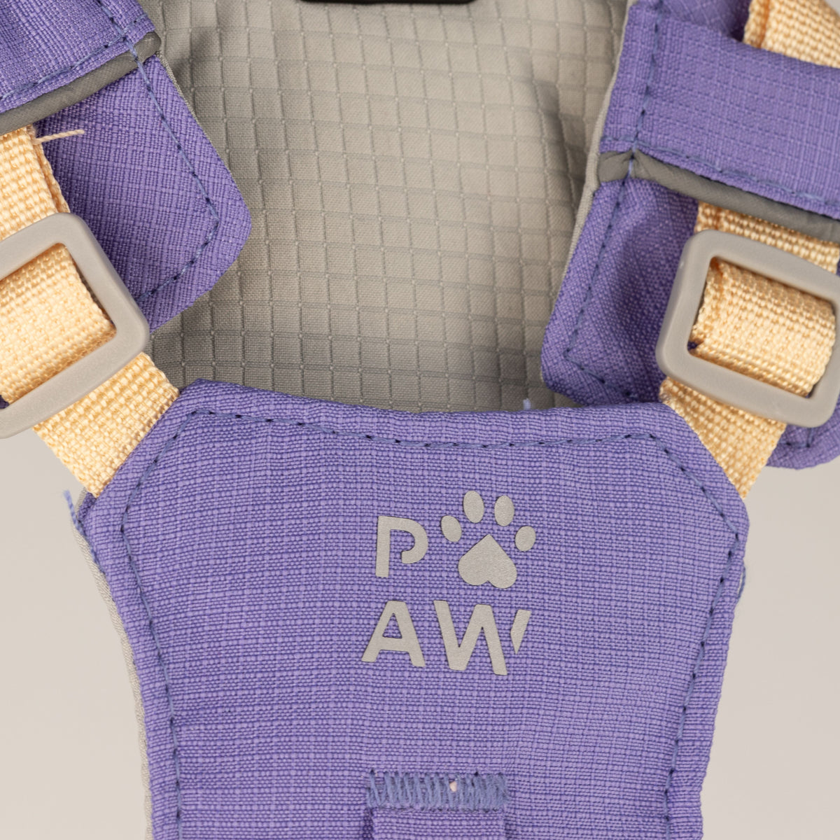 Dog Step-In Guardian Harness with Reflective Mesh & Amethyst Charm - Lavender - Small (4-8kg)