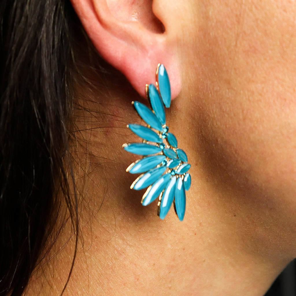 The Labradorite Nymph — Angel Wing Earrings