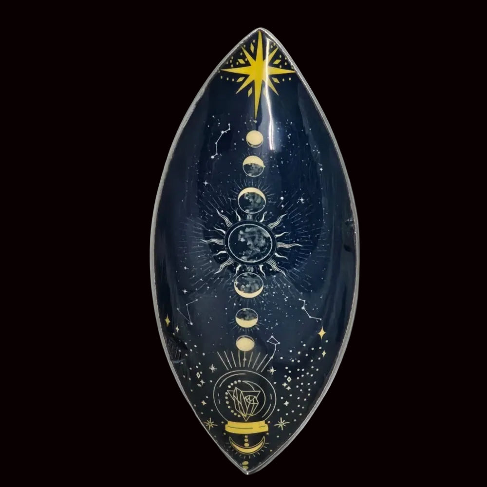 Zodiac Moon Phase Enamel Incense Bowl