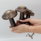 Mango Wood Mushroom Incense Cone Holder – Set of 3