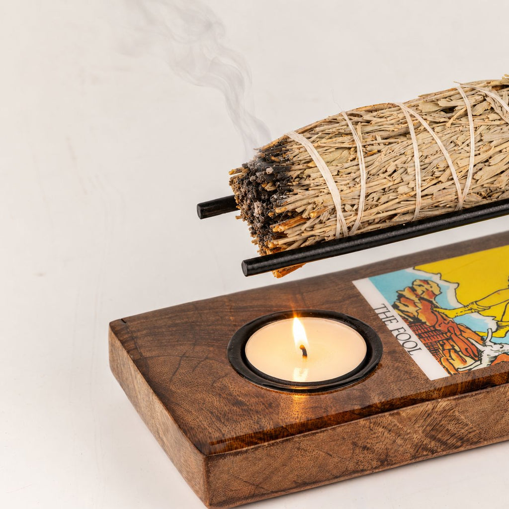 The Fool Large Enamelled Sage Stick Burner