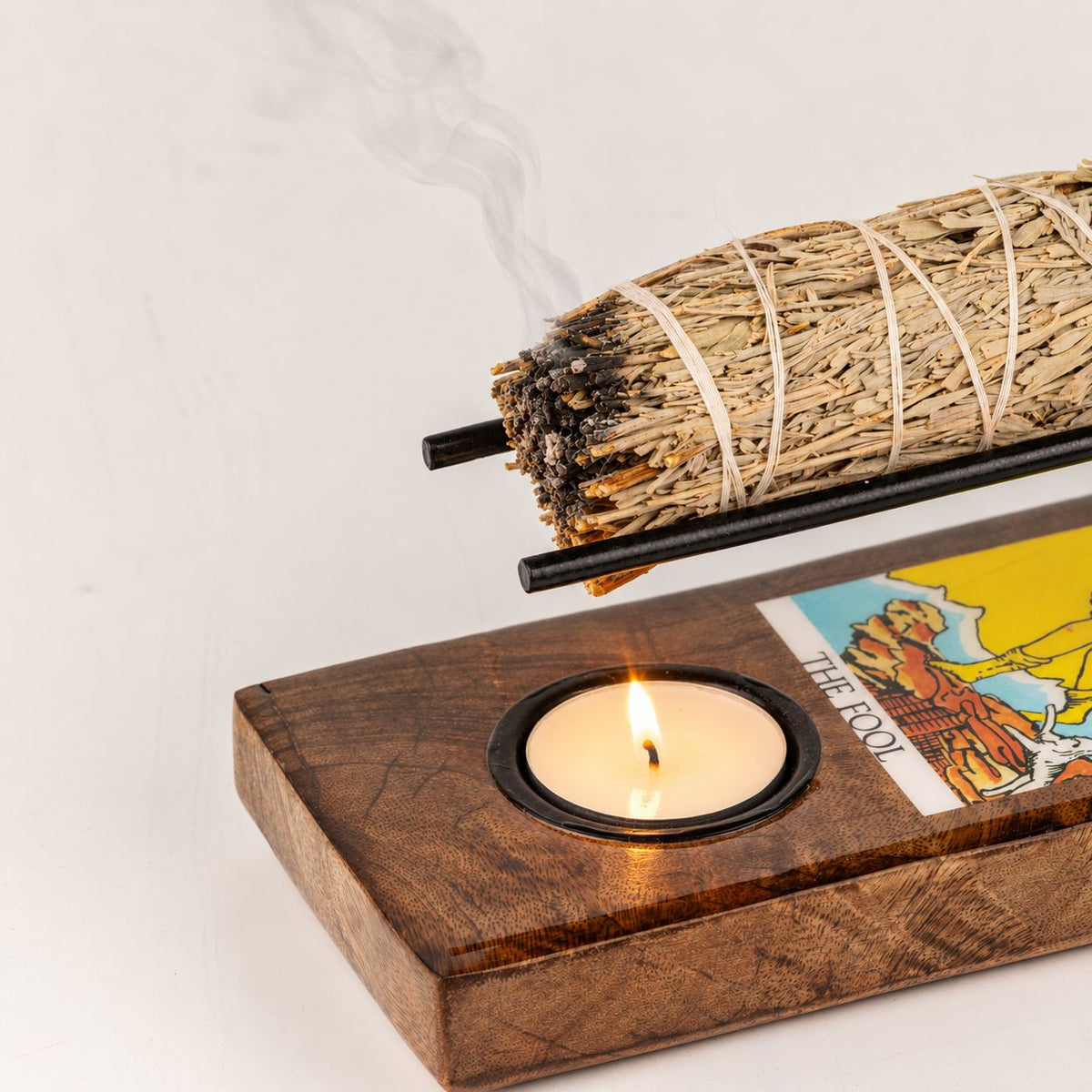 The Fool Large Enamelled Sage Stick Burner