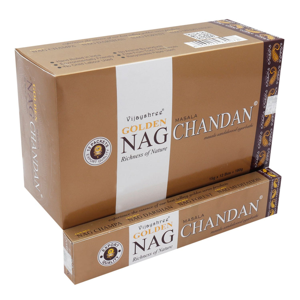 Chandan Sandalwood Incense Sticks 15g - Golden Nag