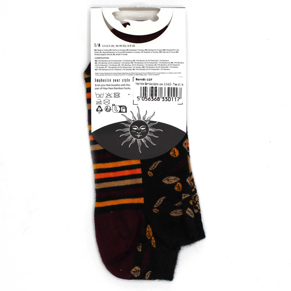 Tree of Life Hop Hare Bamboo Socks Low  S/M