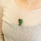 Gemstone Guardian Angel Pendant - Green Aventurine