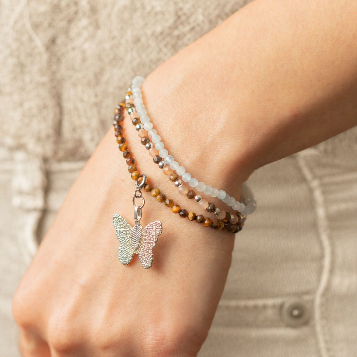 Nymph Spirit Gemstone Bracelet Set - Sea Sunset