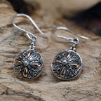 Classic Round Silver & Gold Earrings