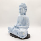 Meditation Buddha Lamp | Sky Blue | Oval Stand