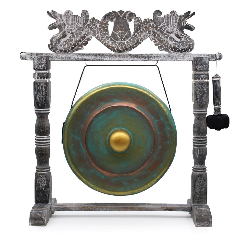 Balinese Gong with Dragon Stand - 50cm - Greenwash