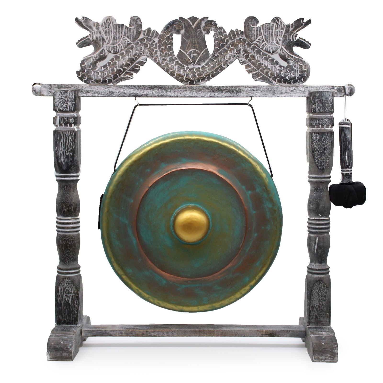 Balinese Gong with Dragon Stand - 50cm - Greenwash