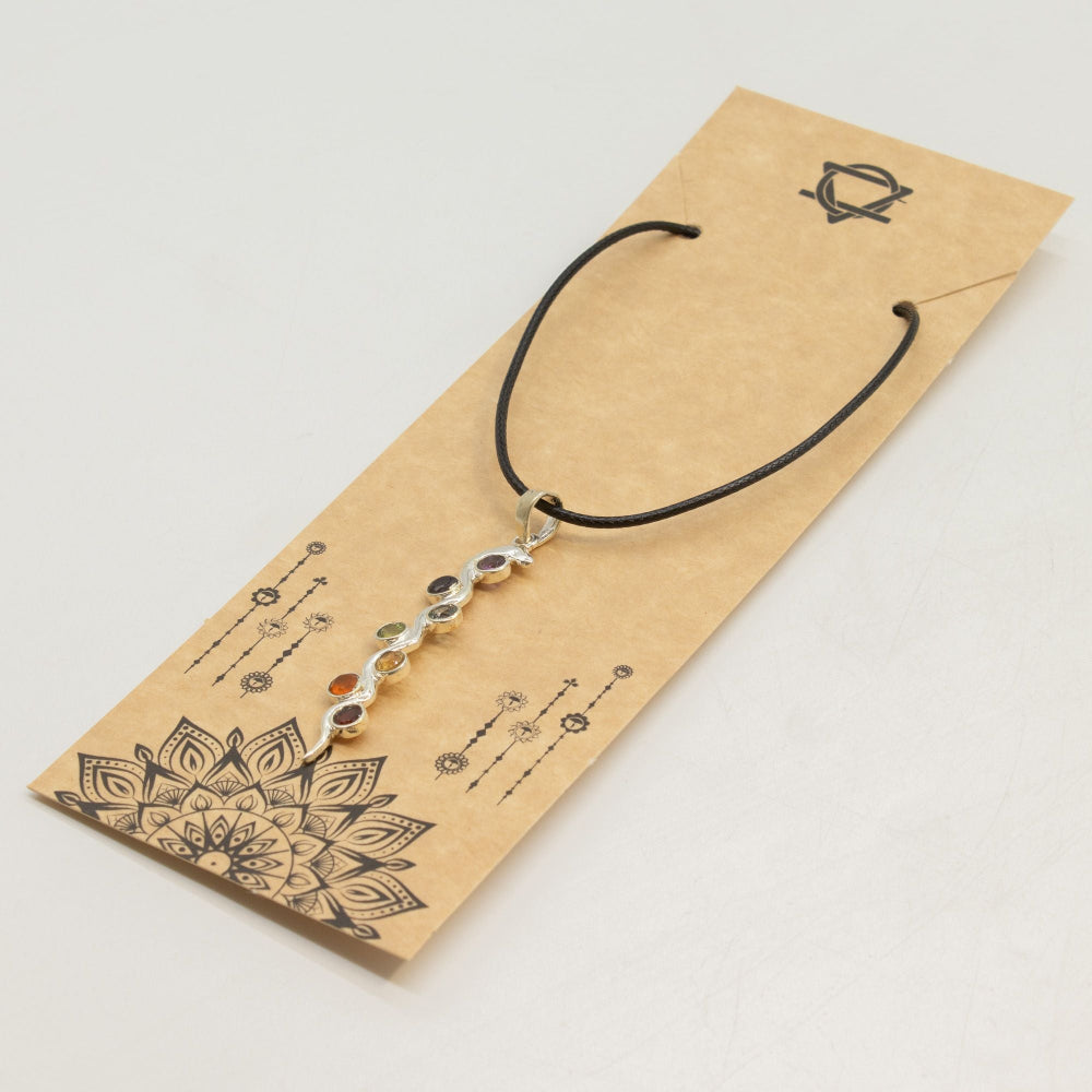 Snake Chakra Pendant | Silver Plated | 45cm Cord