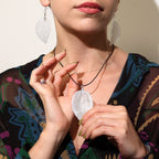 Silver  Bravery Leaf Necklace