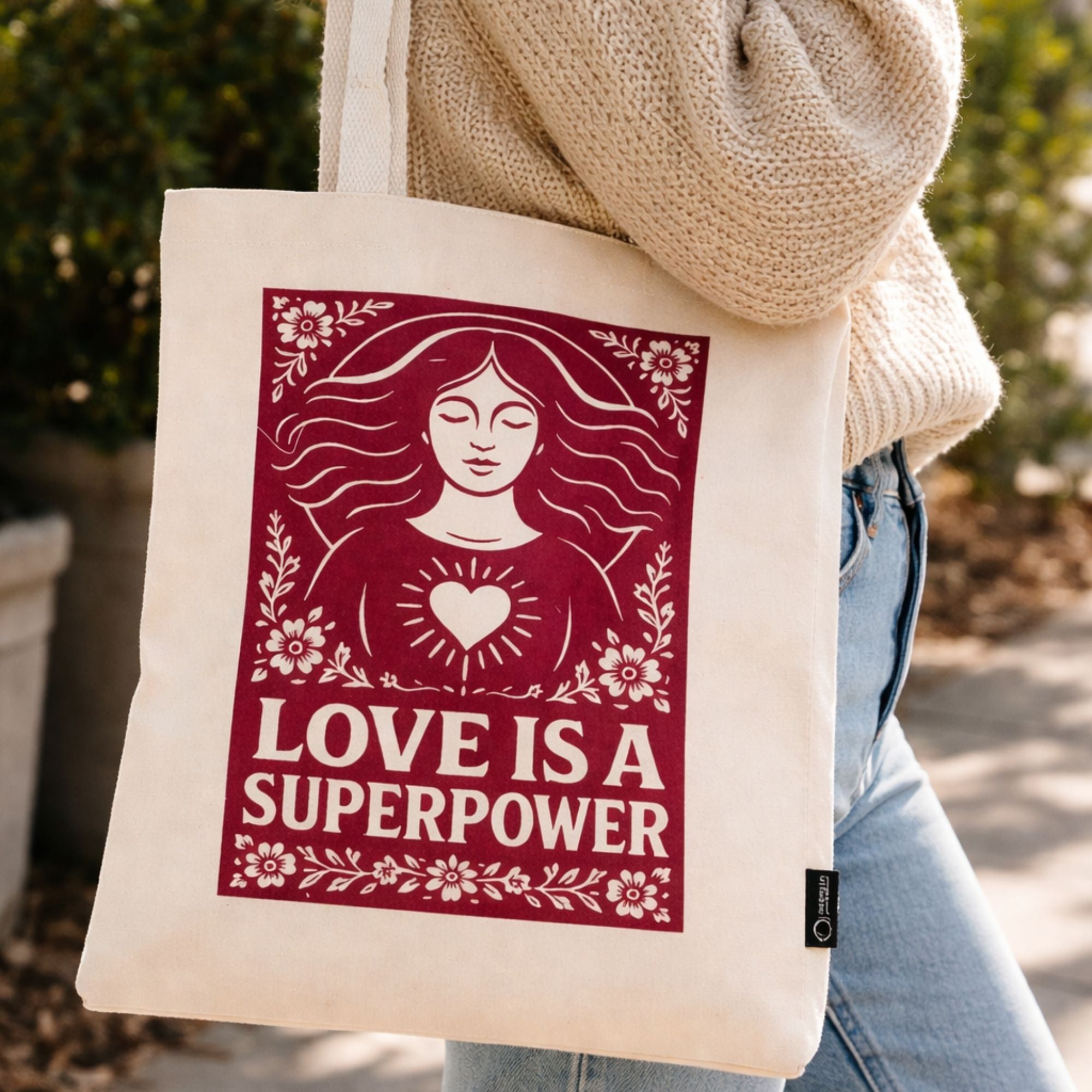 Love is a Super Power Tote Bag | Nomad Sari